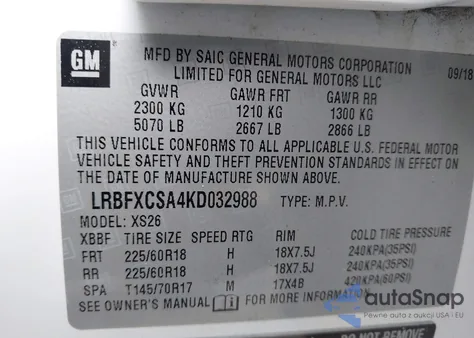 2019 Buick Envision Fwd Essence from USA, damaged, VIN LRBFXCSA4KD032988